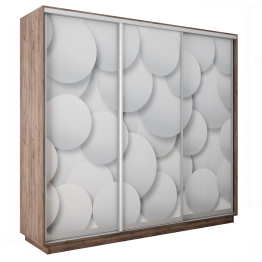 Шкаф-купе Экспресс 3-х дверный Фотопечать Шары Стекла 210х45х220