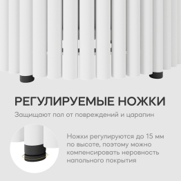 Стол круглый журнальный с белым металлическим подстольем GENGLASS TRUBIS Wood 100