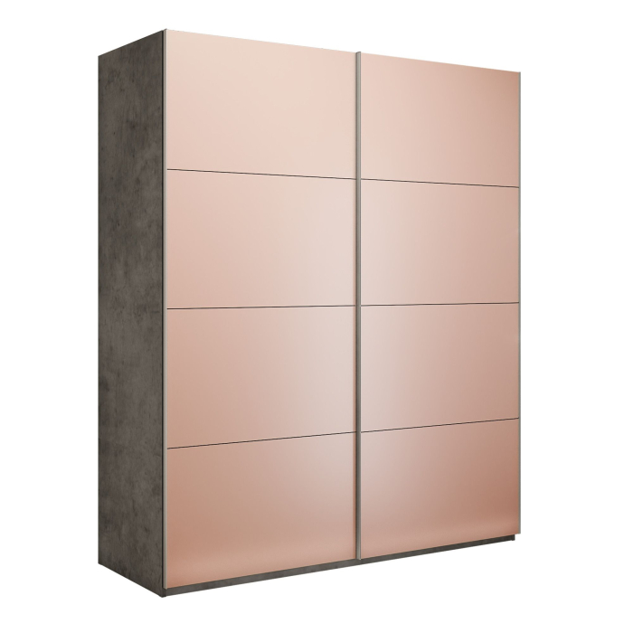 Шкафы-купе 2-х дверные, Шкаф-купе Эста 2-х дверный Стекла пудра/Доводчик 180х66х240