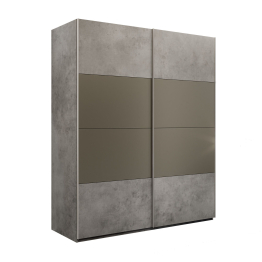 Шкаф-купе Эста 2-х дверный ДСП/Стекла хаки/Доводчик 180х66х240