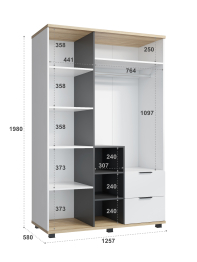 Шкаф комбинированный Скайлайт СЛ-3К