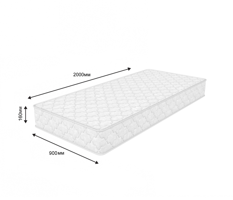 900 x 2000, Матрас ARMOS Сонплит (Трикот белый) 90х200 см