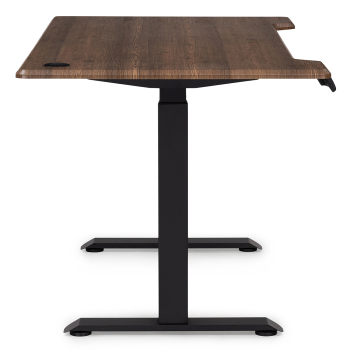 Прямые компьютерные столы, Компьютерный стол Маркос с механизмом подъема 140х80х75, черный