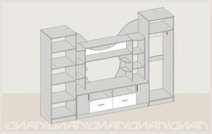 Стенки для гостиной, Гостиная Аллегро Вариант 5