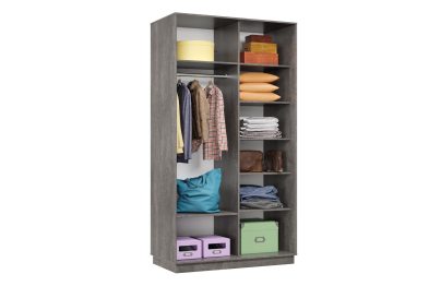 Шкаф-купе Премьер МИНИ 02 (11ЗБ;11ЗБ) фасады зеркало бронза/двухдверный/Профиль чёрный муар