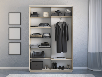 Шкаф-купе Экспресс 2-х дверный Фотопечать Шелк Стекла 120х45х220