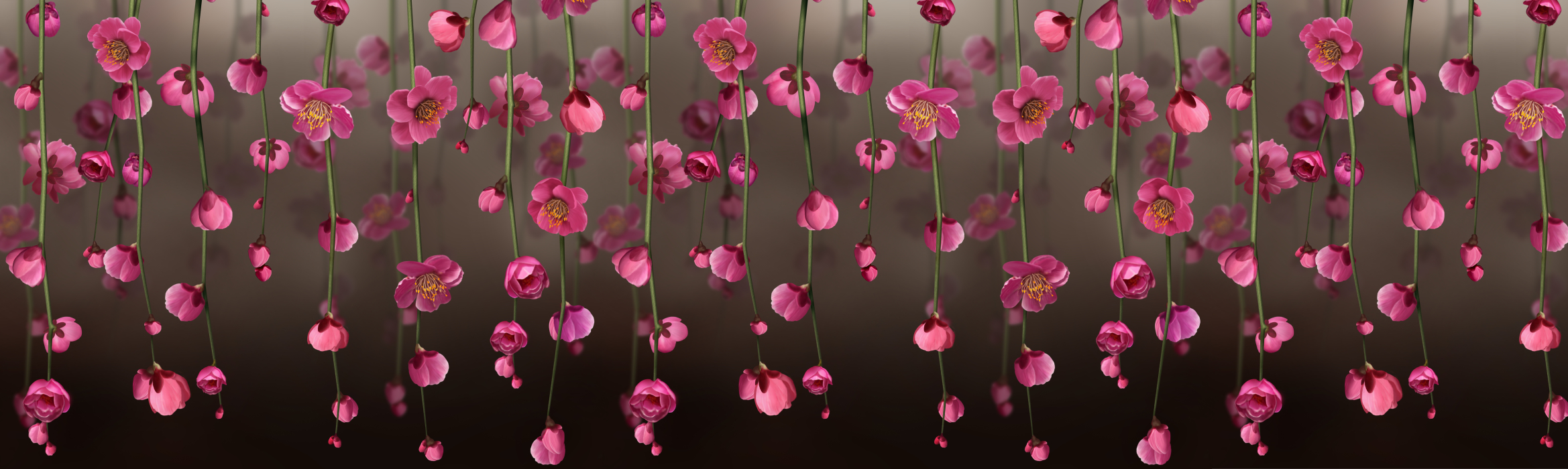 Стеновые панели из АБС-пластика, Кухонный фартук Висящие сады 2000x600x1.5 мм глянец