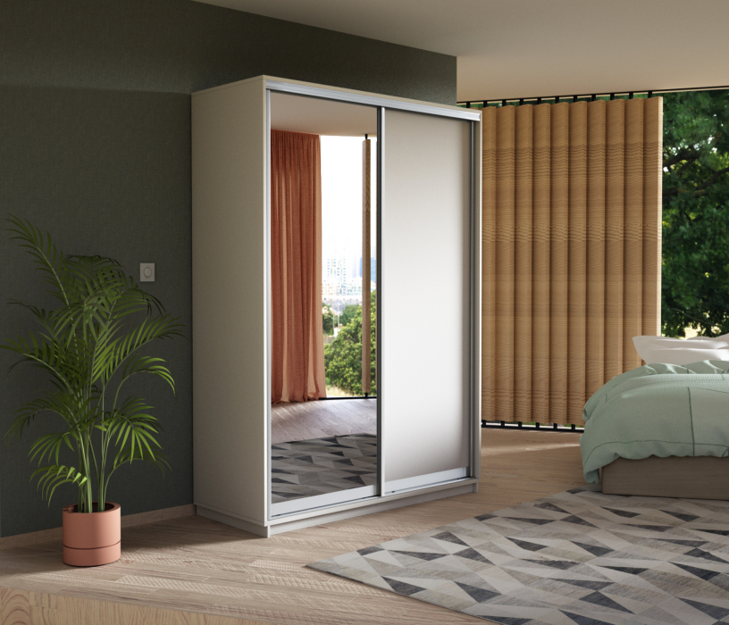 Шкафы-купе, Шкаф-купе Экспресс Медиум дуо 2200 x 1400 x 600