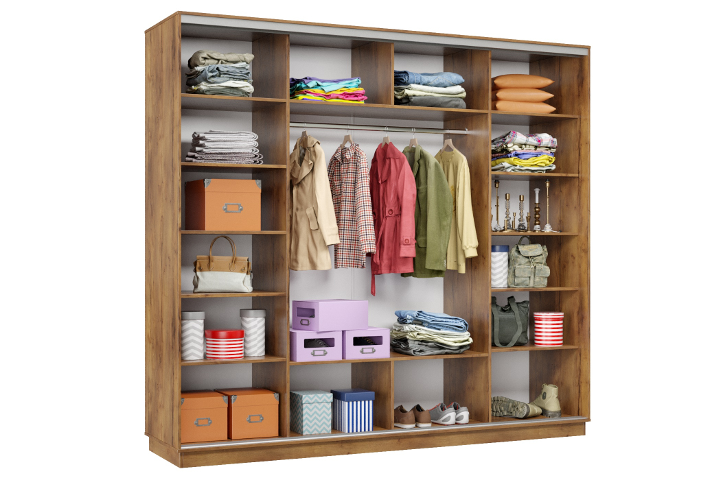 Шкафы-купе 3-х дверные, Шкаф-купе Премьер Лайт 60 (08;11;08) трехдверный