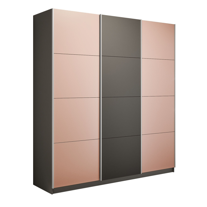 Шкафы-купе 3-х дверные, Шкаф-купе Эста 3-х дверный ДСП/Стекла пудра/Доводчик 300х66х240