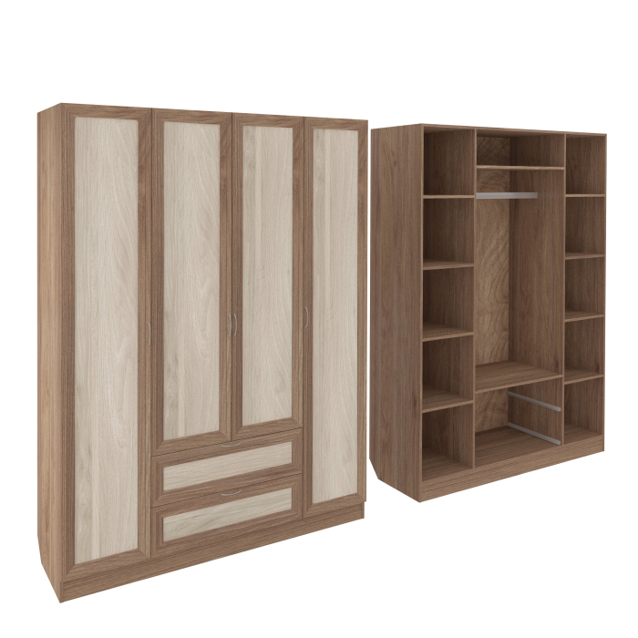 Шкафы распашные, Шкаф ШК-4/2