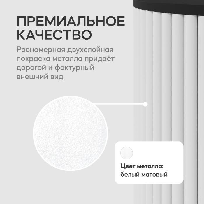 Журнальные столики, Стол круглый журнальный с белым металлическим подстольем TRUBIS Wood M 60