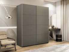 Шкафы-купе 2-х дверные, Шкаф-купе Эста 2-х дверный ДСП/Стекла хаки/Доводчик 160х66х240