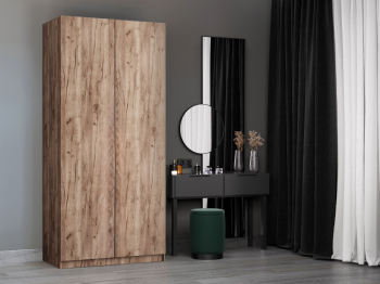 Шкаф складной Е1 Локер ("Гармошка" с системой Push to Move/Правый)101х52,5х220 см