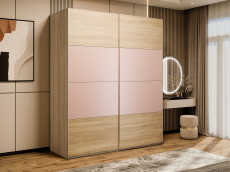 Шкафы-купе 2-х дверные, Шкаф-купе Эста 2-х дверный ДСП/Стекла пудра/Доводчик 160х66х240