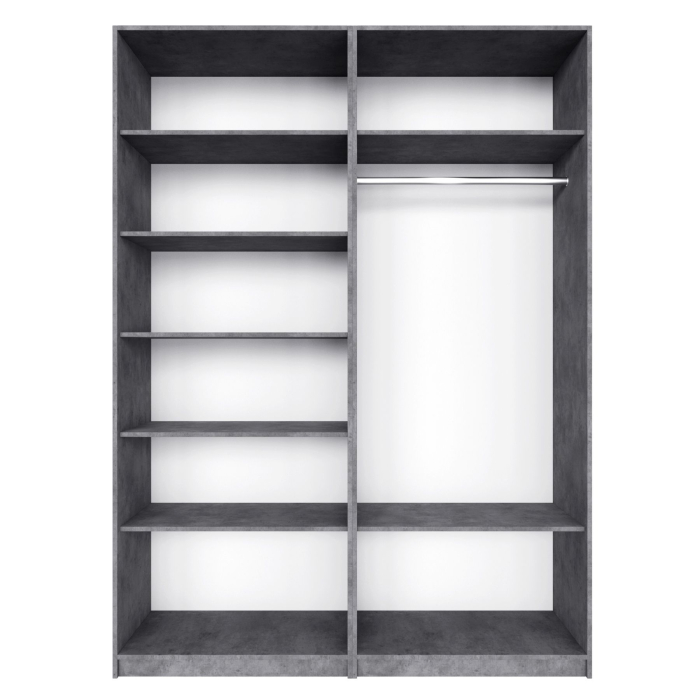 Шкафы распашные, Распашной шкаф Локер 800+800 (Гармошка с системой Push to Move/Правый) с полками слева