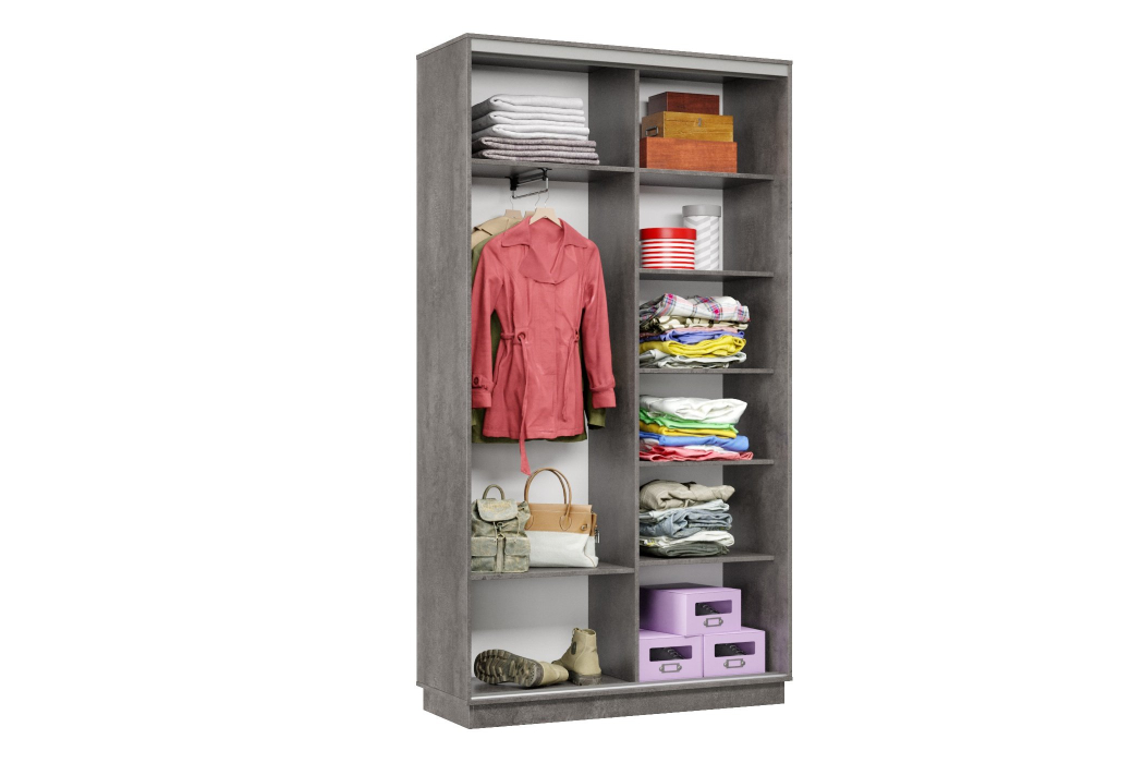 Шкафы-купе 2-х дверные, Шкаф-купе Премьер Лайт 03 Мини П-3159 двухдверный