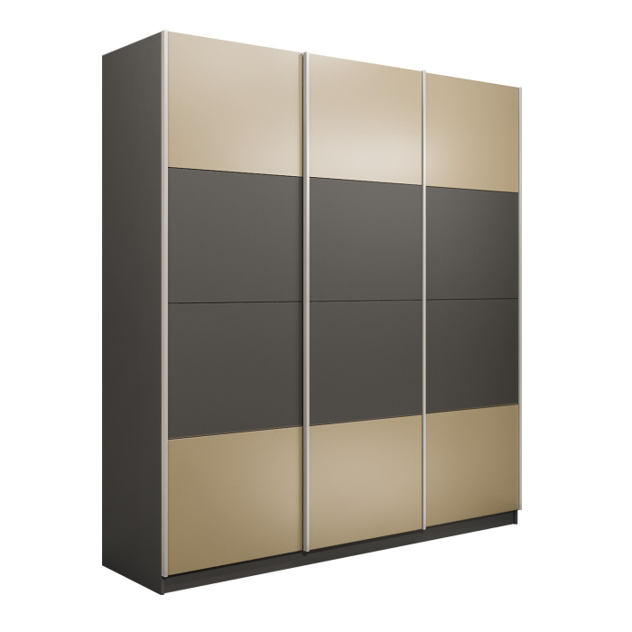 Шкафы-купе 3-х дверные, Шкаф-купе Эста 3-х дверный ДСП/Стекла фисташка/Доводчик 240х66х240