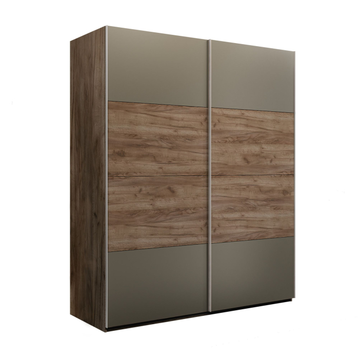 Шкафы-купе 2-х дверные, Шкаф-купе Эста 2-х дверный ДСП/Стекла хаки/Доводчик 200х66х240