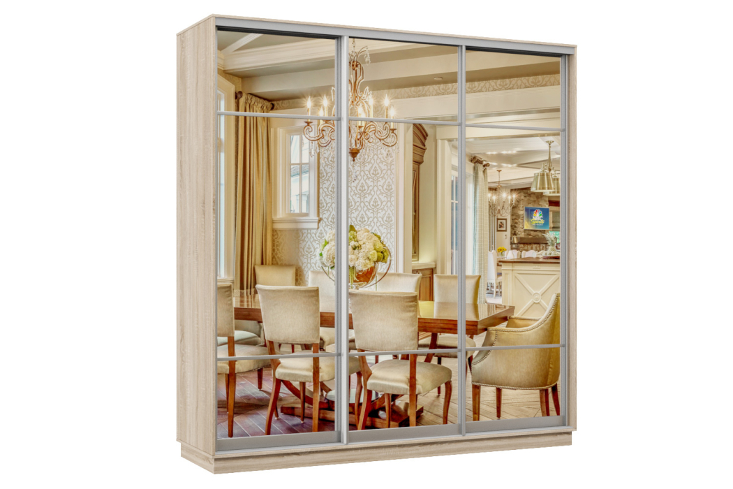 Шкафы-купе, Шкаф-купе Премьер Лайт 23 (11;11;11) трехдверный