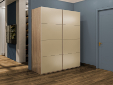 Шкафы-купе 2-х дверные, Шкаф-купе Эста 2-х дверный Стекла фисташка/Доводчик 200х66х240