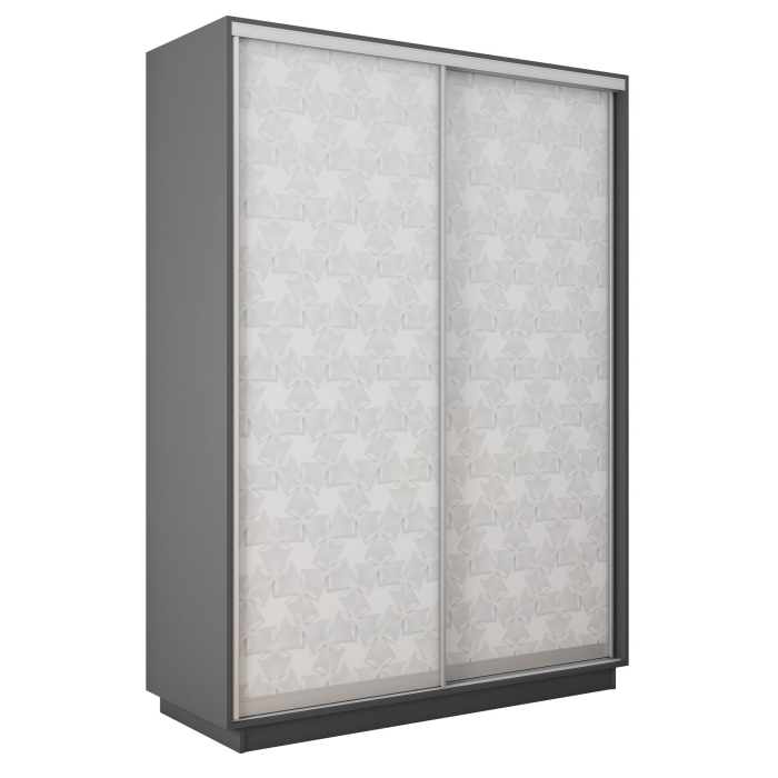 Шкафы-купе 2-х дверные, Шкаф-купе Экспресс 2-х дверный Фотопечать Калейдоскоп Стекла 160х60х220