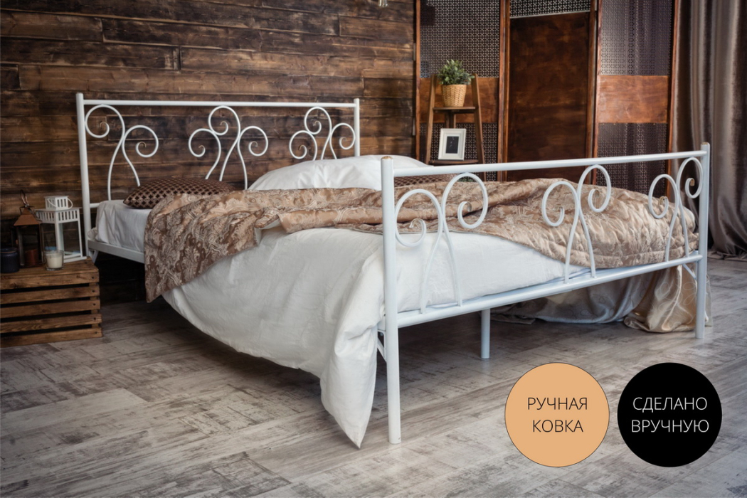 Кованые кровати, Кованая кровать Лацио 1.4 с двумя спинками