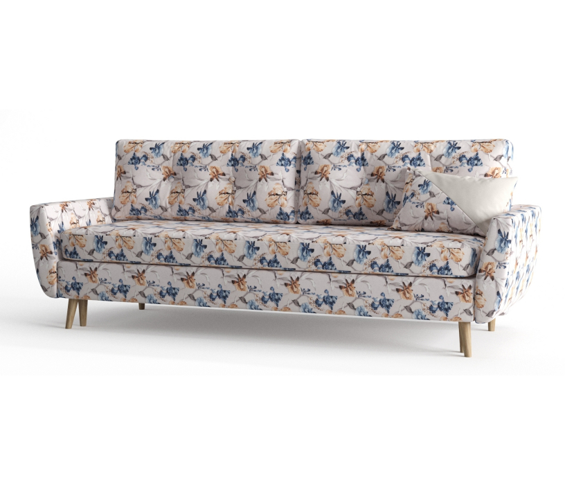 Диваны с ящиком для белья, Диван-кровать Норфолк, независимый пружинный блок, велюр