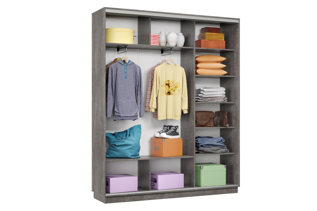 Шкафы-купе 3-х дверные, Шкаф-купе Премьер Лайт 21 (05;05;05) трехдверный