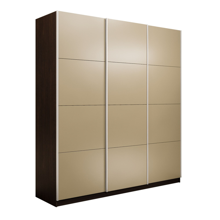 Шкафы-купе 3-х дверные, Шкаф-купе Эста 3-х дверный Стекла фисташка/Доводчик 270х66х240