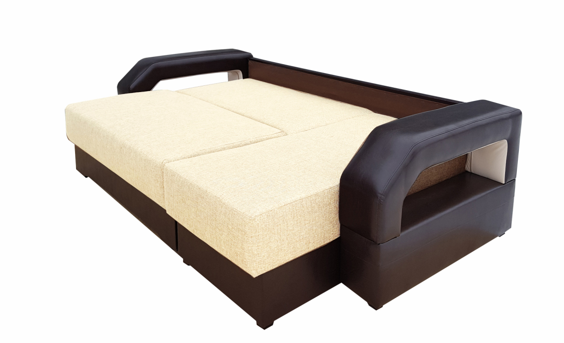 Диваны угловые, Диван угловой Манчестер 150 с подсветкой, правый, рогожка/экокожа