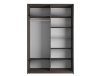 Шкаф Эста дуо Стекло белое/Стекло черное 2400 х 1800 х 660