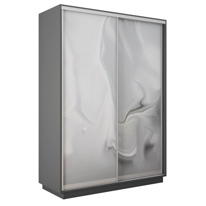 Шкафы-купе 2-х дверные, Шкаф-купе Экспресс 2-х дверный Фотопечать Шелк Стекла 140х60х220