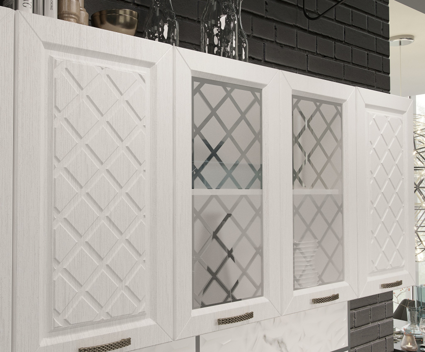 Кухня 2 метра, Кухня Агава 2,0 м Акация Белая МДФ