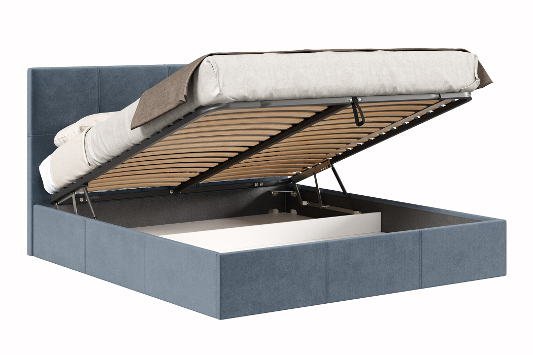 Мягкая кровать, Кровать Марсель 1800 с подъёмным механизмом, велюр