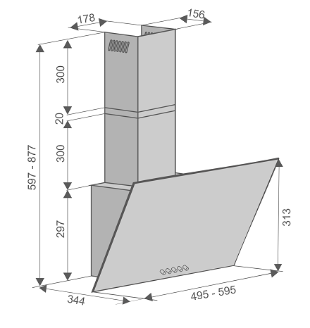 Вытяжки, Кухонная вытяжка Colibri Tech Ivory 50