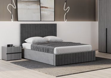 Кровать односпальная Болонья велюр с ПМ 90х200 см