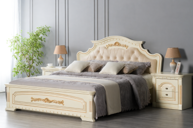Спальня Деметра Кровать 160*200 с мягким изголовьем (орт.осн.)