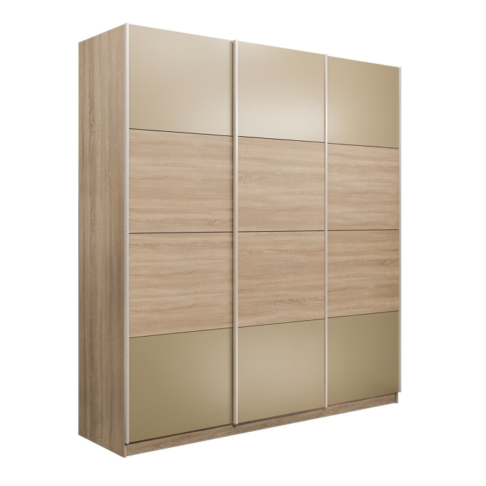 Шкафы-купе 3-х дверные, Шкаф-купе Эста 3-х дверный ДСП/Стекла фисташка/Доводчик 300х66х240
