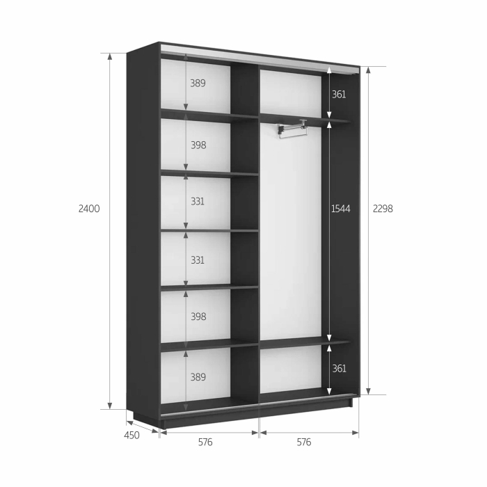 Шкафы-купе 2-х дверные, Шкаф-купе Экспресс 2-х дверный Фотопечать Шелк Стекла 120х45х240