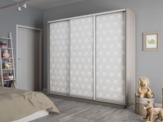 Шкафы-купе 3-х дверные, Шкаф-купе Экспресс 3-х дверный Фотопечать Калейдоскоп Стекла 240х45х220