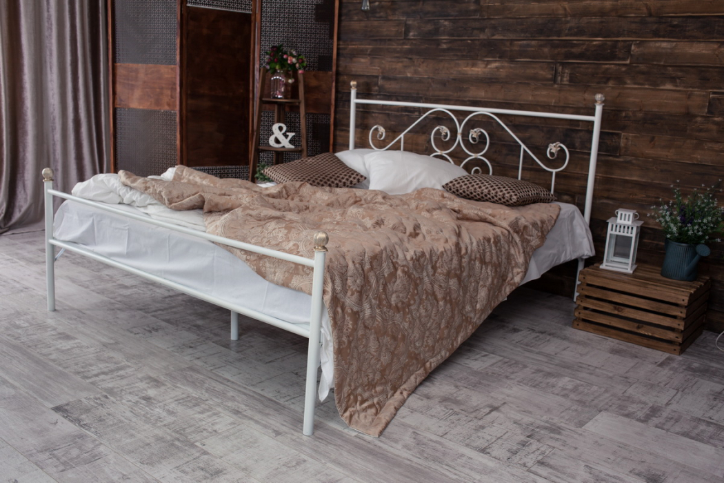 Кованые кровати, Кованая кровать Камелия 1.4 с одной спинкой