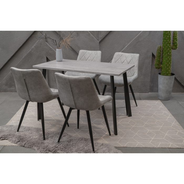 Обеденные столы, Стол деревянный Тринити Лофт 140 22 мм (матовый черный)