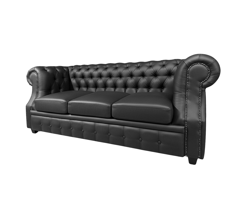 Дизайнерские диваны для гостиной, Диван Честер  Лофт 3-х местный, экокожа