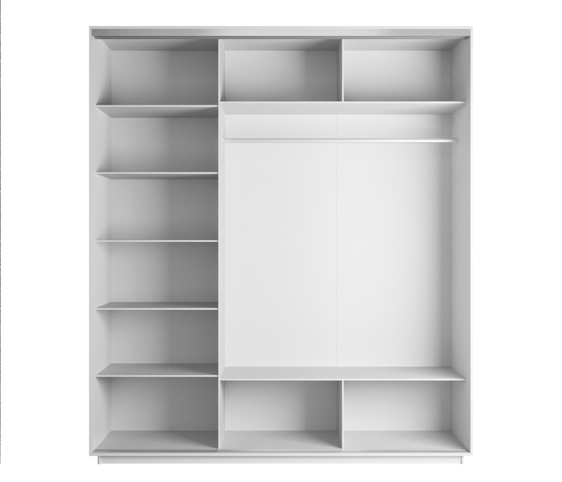 Шкафы-купе, Шкаф-купе Экспресс Медиум (1 зеркало) трио 2200 x 2100 x 600