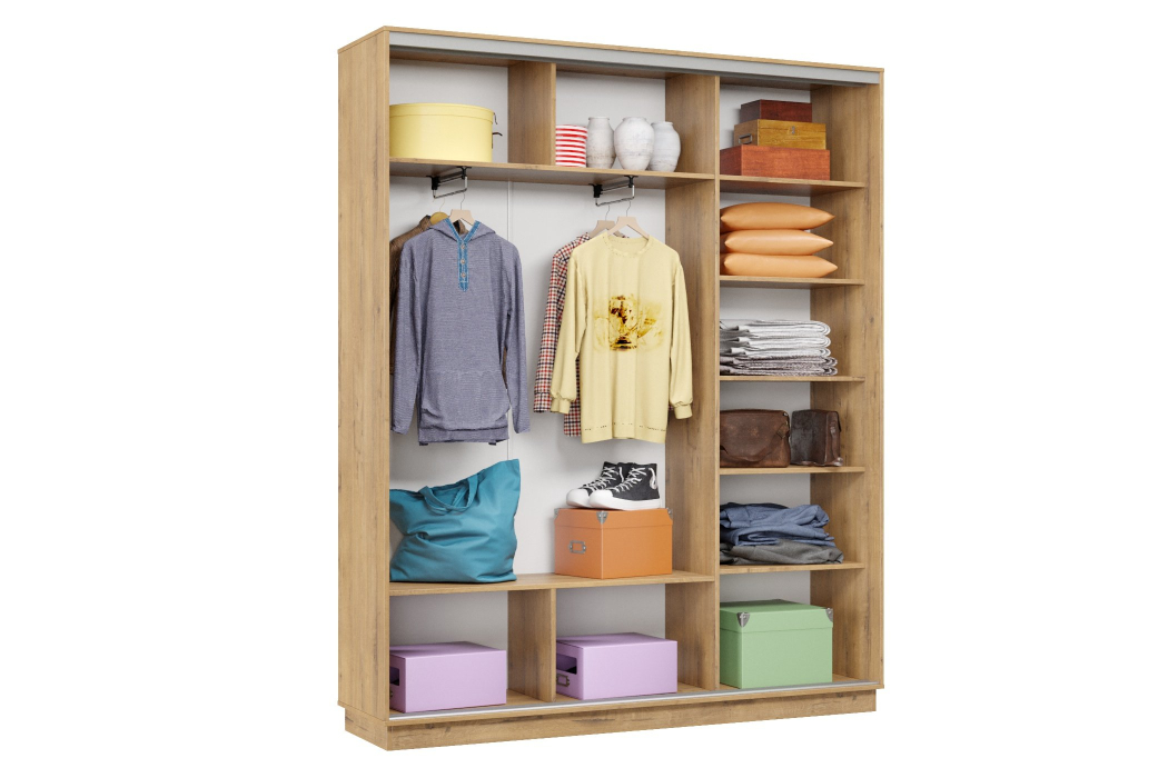 Шкафы-купе 3-х дверные, Шкаф-купе Премьер Лайт 23 (05;05;05) трехдверный