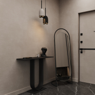 Журнальные столики, Стол консольный с металлическим подстольем ARFEO (Черный) 80*35*80