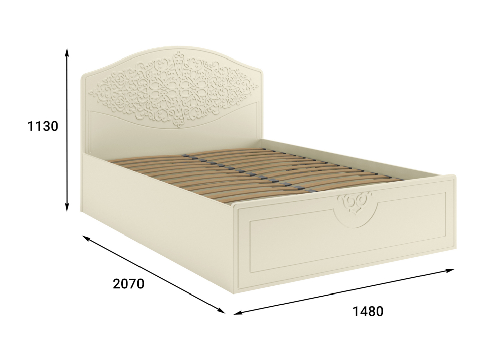 Кровати 140х200, Кровать Ассоль плюс АС-60 (2000х1400)