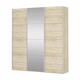 Шкаф Прайм трио 2ДСП+1зеркало 2300 x 2100 x 570