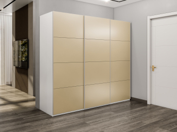 Шкаф-купе Эста 3-х дверный Стекла фисташка/Доводчик 270х66х240